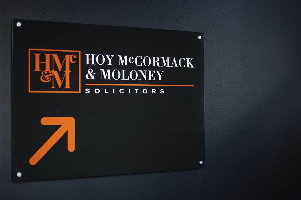 Hoy McCormack & Molony Solicitors sign